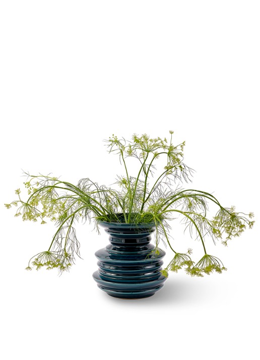 POLSPOTTEN Stacked Plates vaas 23 cm - detail 3 zeegroen