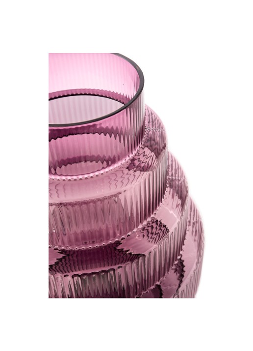 POLSPOTTEN Steps vaas 65 cm - detail 2 paars