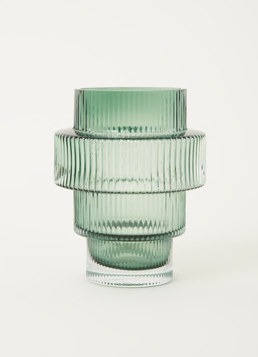 POLSPOTTEN Steps waxinelichthouder 15 cm - voorkant 2 groen