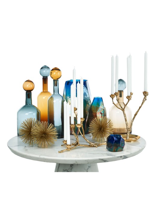 POLSPOTTEN Twiggy kandelaar 36 cm - voorkant 2 goud