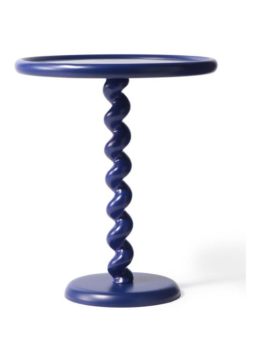 POLSPOTTEN Twister bijzettafel 56 cm - detail donkerblauw