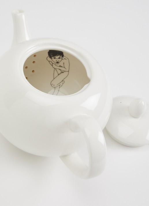 POLSPOTTEN Undressed theepot 1,1 liter - voorkant 2 wit