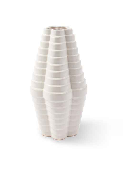 POLSPOTTEN Vaas 44 cm - detail 4 wit