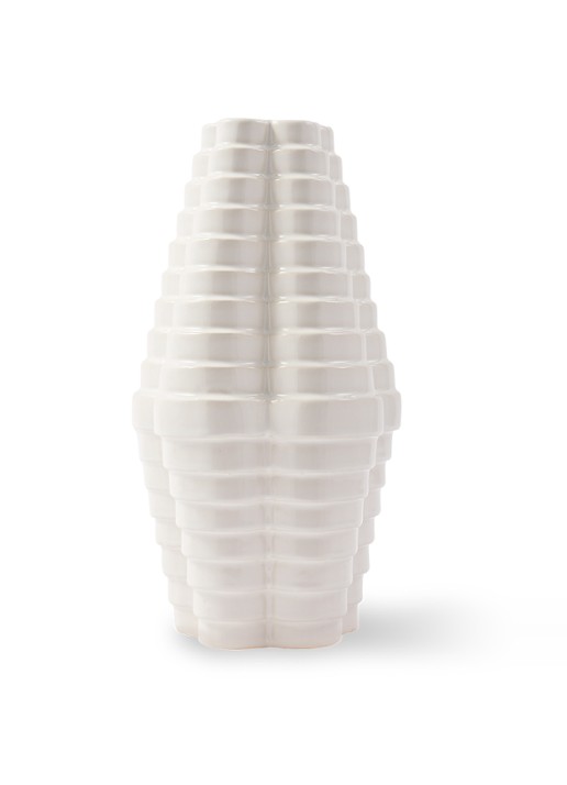POLSPOTTEN Vaas 44 cm - detail 6 wit