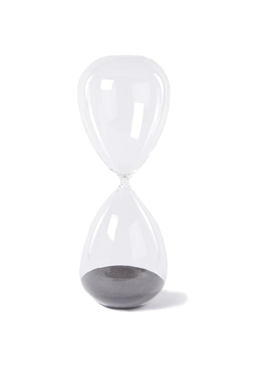 POLSPOTTEN Zandloper XL 55 cm - voorkant 2 zwart