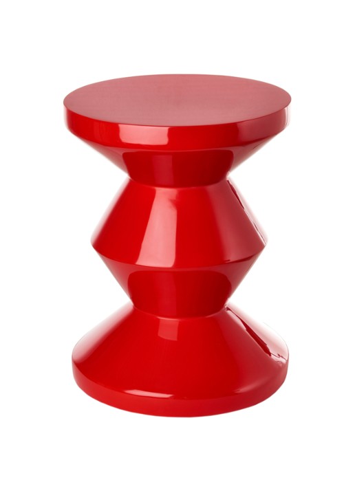POLSPOTTEN Zig Zag bijzettafel  - voorkant rood