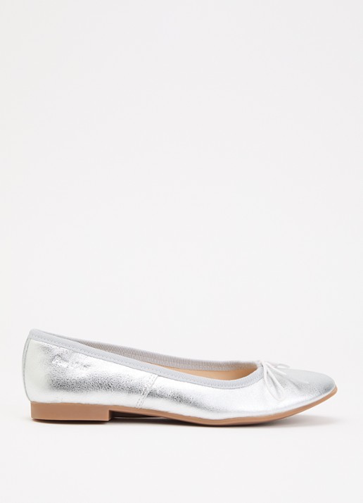 Pom d'Api Dorby ballerina van leer met metallic finish
