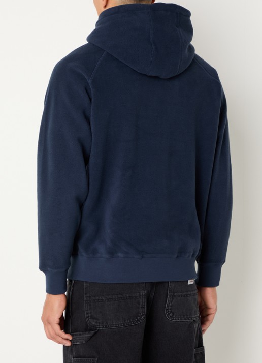Pop Trading Company Arch hoodie met logoborduring - achterkant donkerblauw