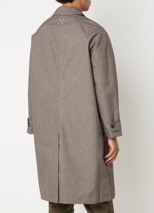 Pop Trading Company Car trenchcoat met steekzakken - achterkant grijs