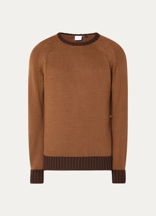 Pop Trading Company Grofgebreide pullover met backprint