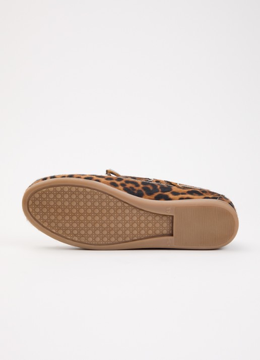 Posa Bootschoen met panterprint - detail 5 camel