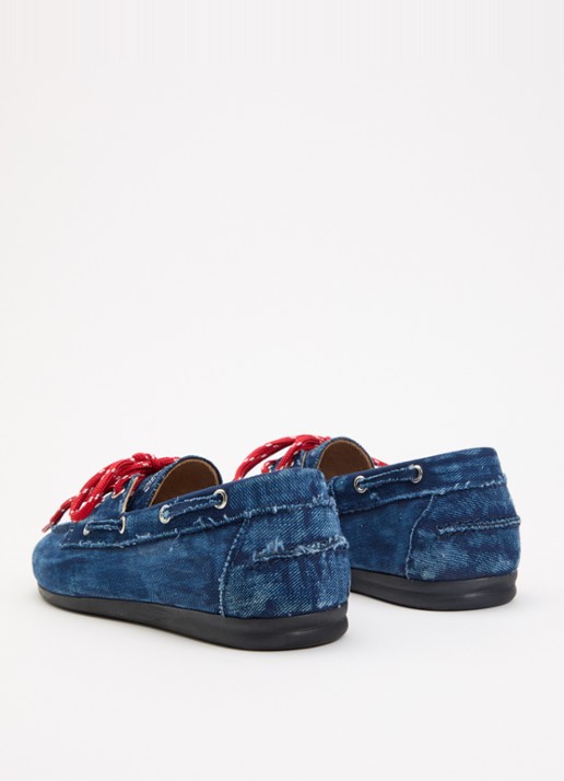 Posa Bootschoen van denim - achterkant 5 indigo