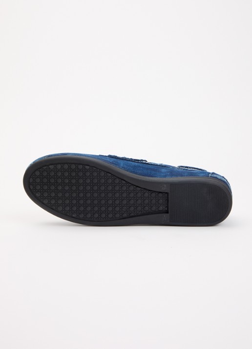 Posa Bootschoen van denim - detail 4 indigo