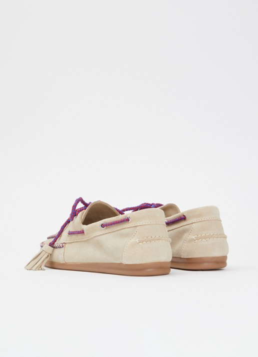 Posa Bootschoen van suède - achterkant beige
