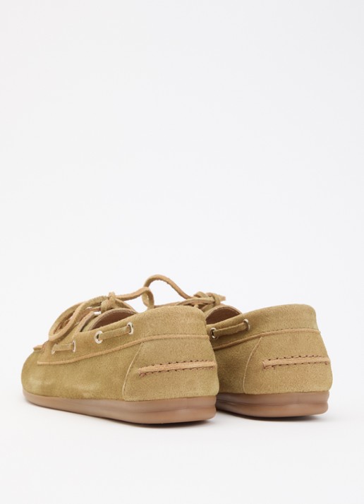 Posa Bootschoen van suède - achterkant beige