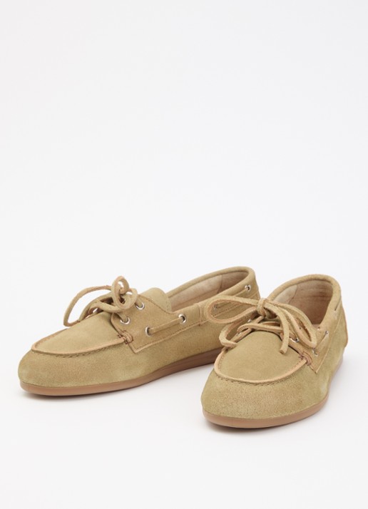 Posa Bootschoen van suède - detail 3 beige