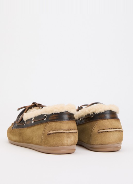 Posa Bootschoen van suède - achterkant 5 beige