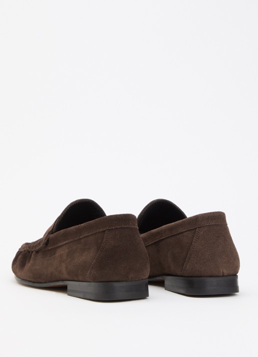 Posa Loafer van suède - achterkant donkerbruin
