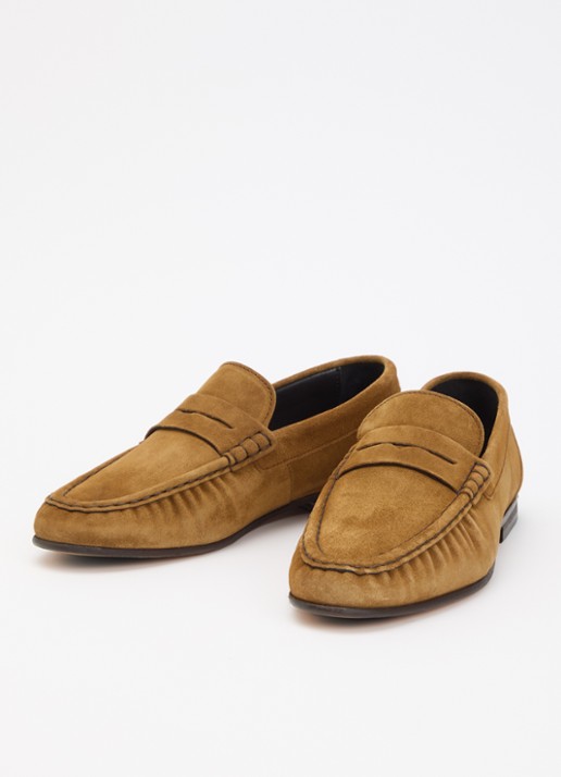 Posa Loafer van suède - detail 3 cognac