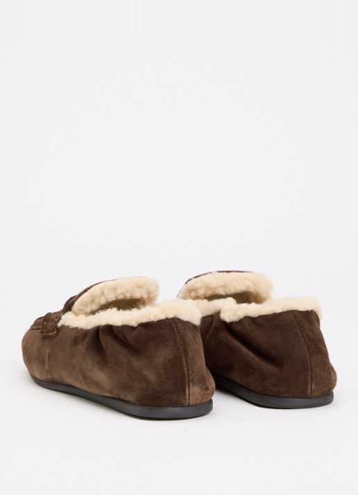 Posa Loafer van suède - achterkant 5 bruin