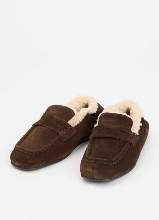 Posa Loafer van suède - detail bruin
