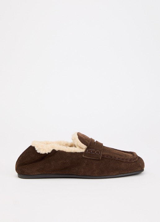 Posa Loafer van suède - voorkant 4 bruin