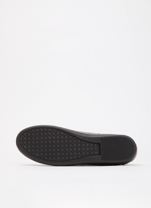 Posa Mocassin van leer met details van imitatiebont - detail 5 donkerbruin