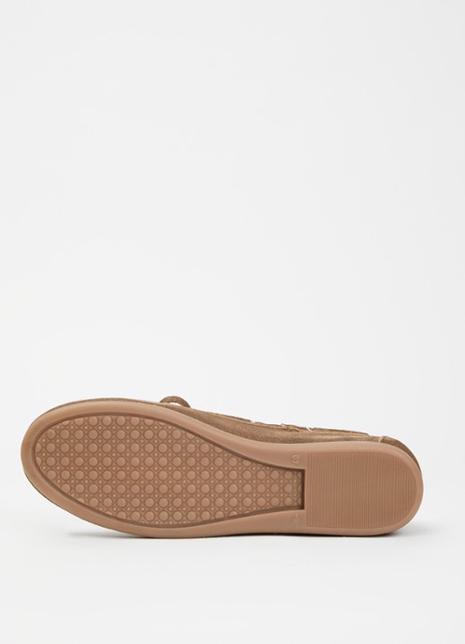 Posa Mocassin van suède - detail 4 donkerbruin