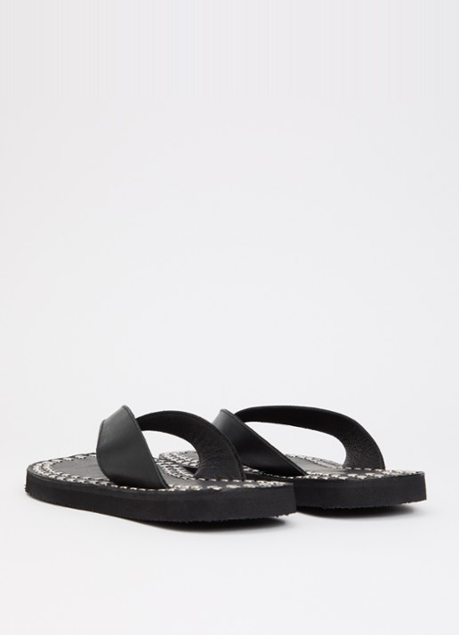 Posa Mosaic slipper van leer - achterkant 5 zwart