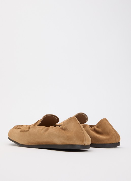 Posa Penny loafer van suède - achterkant 5 camel