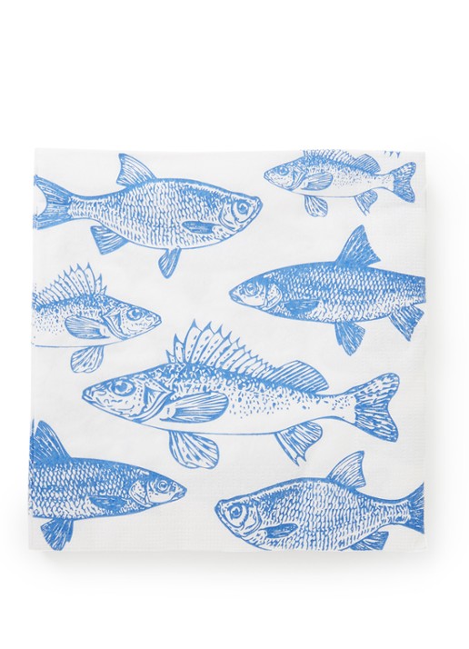 ppd Graphic Fishes Marine servetten 33 x 33 cm