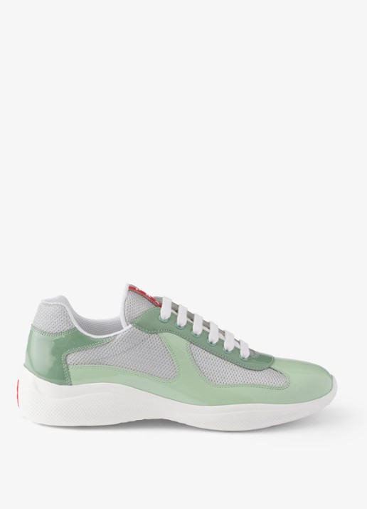 Prada America's Cup sneaker met lakleren details