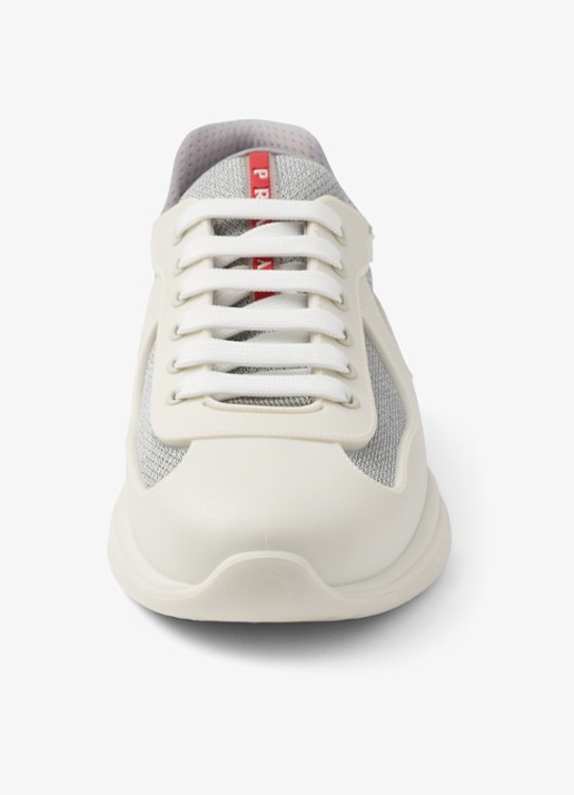 Prada America's Cup sneaker met mesh details - detail 2 wit