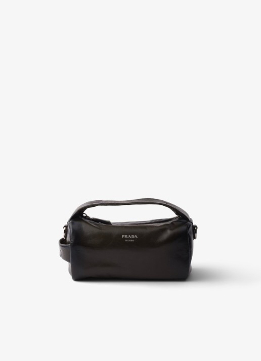 Prada Antiqued handtas van kalfsleer - voorkant legergroen