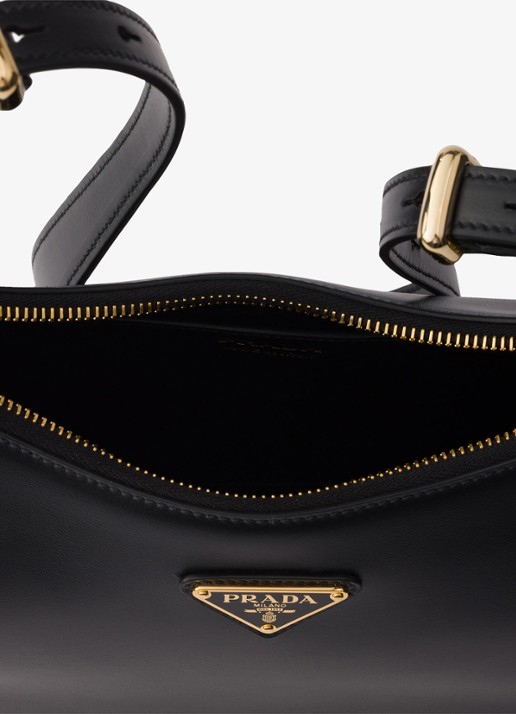Prada Arqué Small schoudertas van kalfsleer - detail 5 zwart