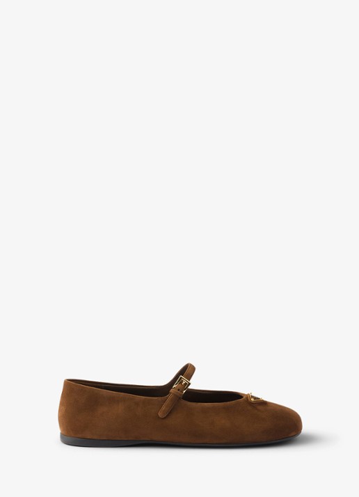 Prada Ballerina van geitensuède