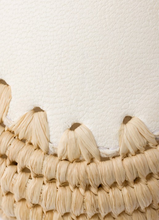 Prada Ballerina van lamsleer - detail 6 gebroken wit