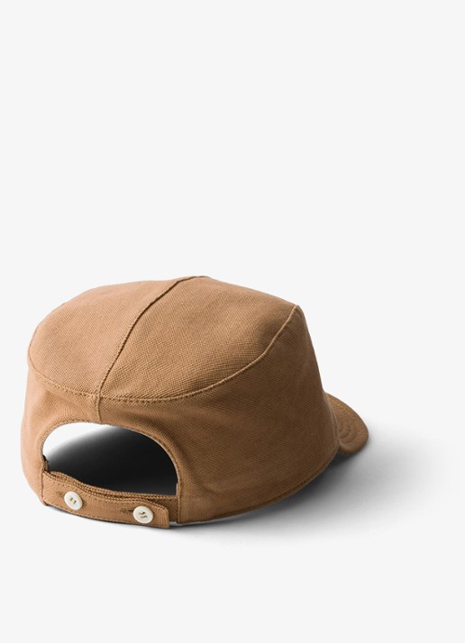 Prada Baseball pet met borduring - achterkant 2 camel