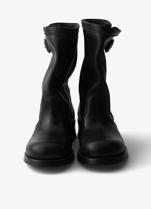 Prada Biker boot van kalfsleer - detail 4 zwart