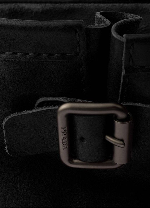 Prada Biker boot van kalfsleer - detail 5 zwart