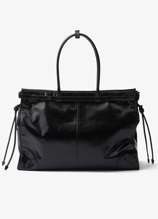 Prada Bonnie Extra-Large schoudertas van kalfsleer - achterkant 7 zwart
