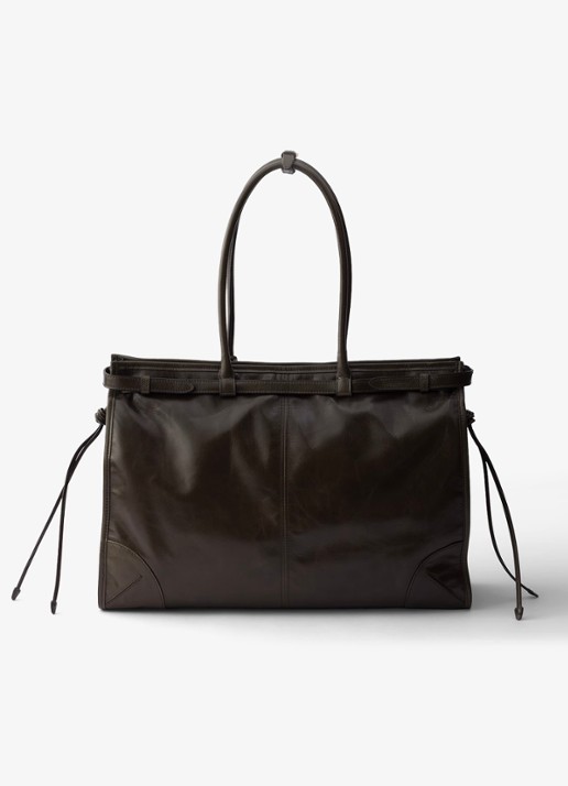 Prada Bonnie Extra-Large schoudertas van kalfsleer - achterkant 6 groen