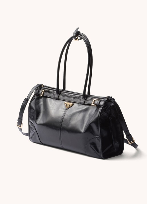 Prada Bonnie Large schoudertas van kalfsleer - achterkant 7 zwart