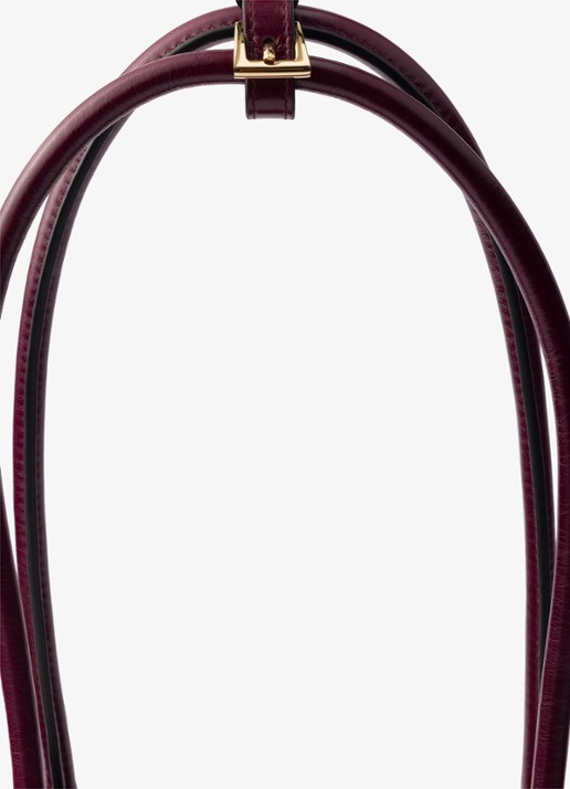 Prada Bonnie Large schoudertas van kalfsleer - detail 3 bordeauxrood