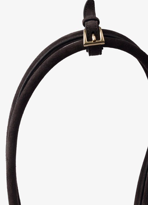 Prada Bonnie Medium handtas van kalfssuède - detail 4 taupe
