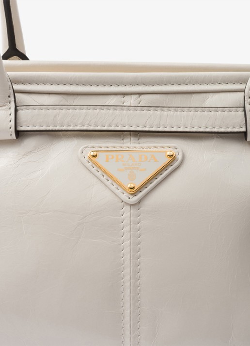 Prada Bonnie Medium schoudertas van kalfsleer - detail 6 wit