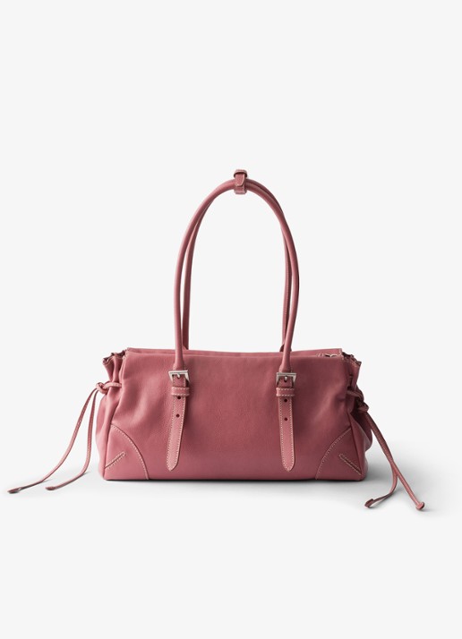 Prada Bonnie Medium schoudertas van kalfsleer - achterkant 7 oudroze