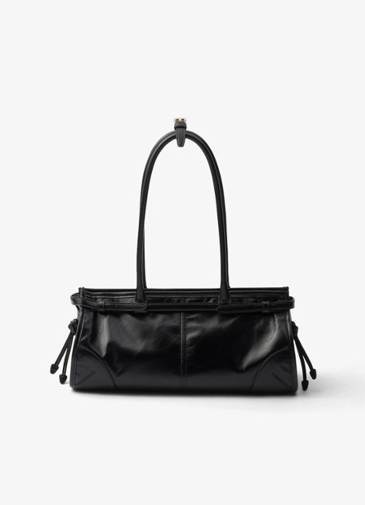 Prada Bonnie Medium schoudertas van kalfsleer - achterkant 10 zwart