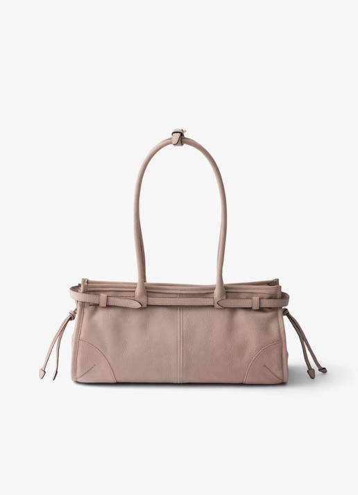 Prada Bonnie Medium schoudertas van nubuck - achterkant 4 oudroze