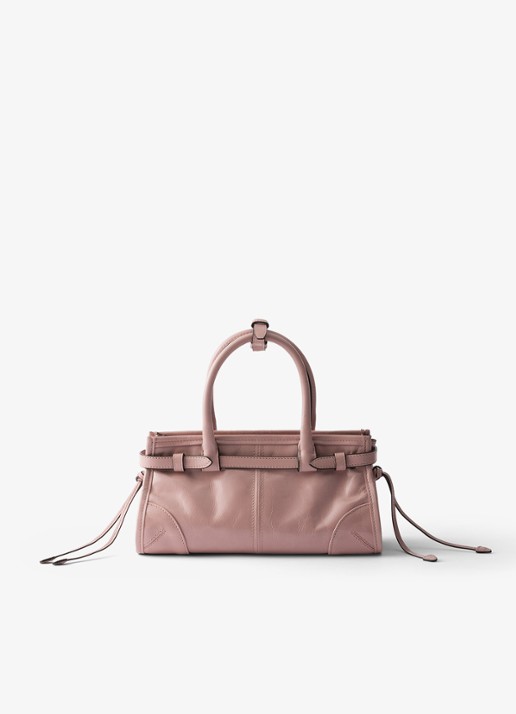 Prada Bonnie Mini handtas van kalfsleer - achterkant oudroze